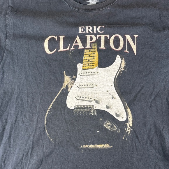 Hanes Eric Clapton 2017 Tour Short Sleeve Shirt 50 Years Music Guitar Graphic L - Picture 4 of 9
